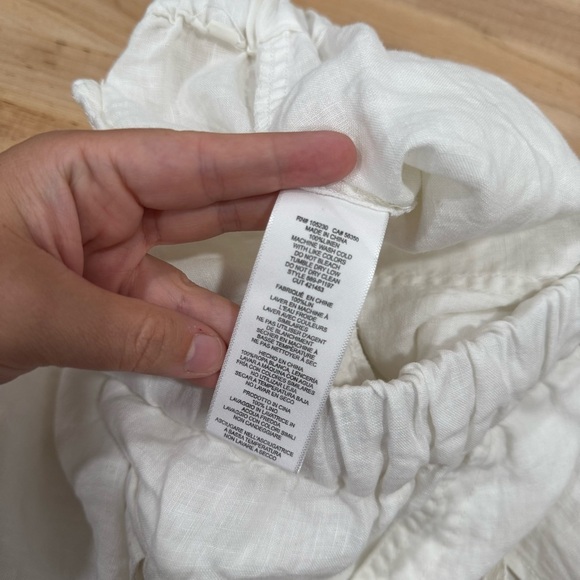 Joie White Linen Jogger Pants Drawstring XXS Minimalist Coastal Lightweight - Picture 8 of 8